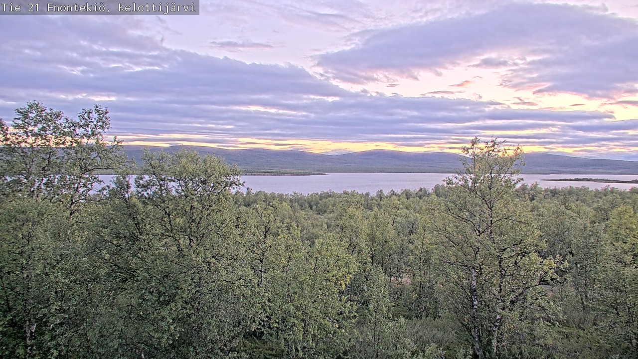 Weather Camera Image Road 21 Enontekiö, Kelottijärvi, Enontekiö, Lappi