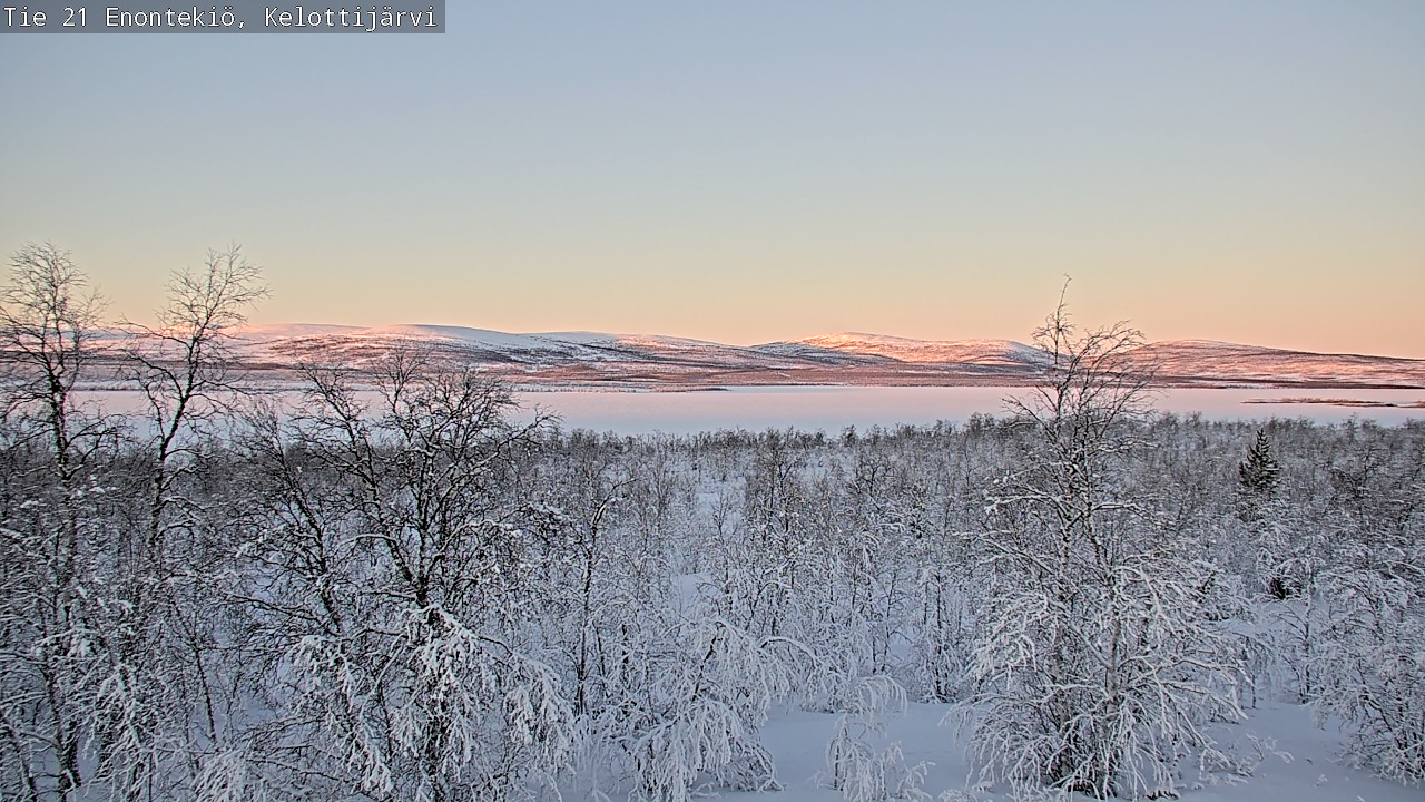 Weather Camera Image Väg 21 Enontekiö, Kelottijärvi, Enontekiö, Lappi