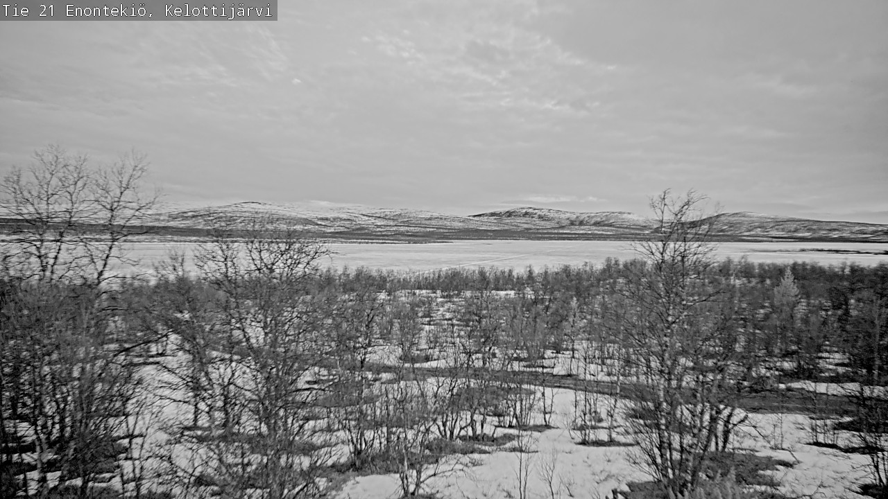Weather Camera Image Road 21 Enontekiö, Kelottijärvi, Enontekiö, Lappi