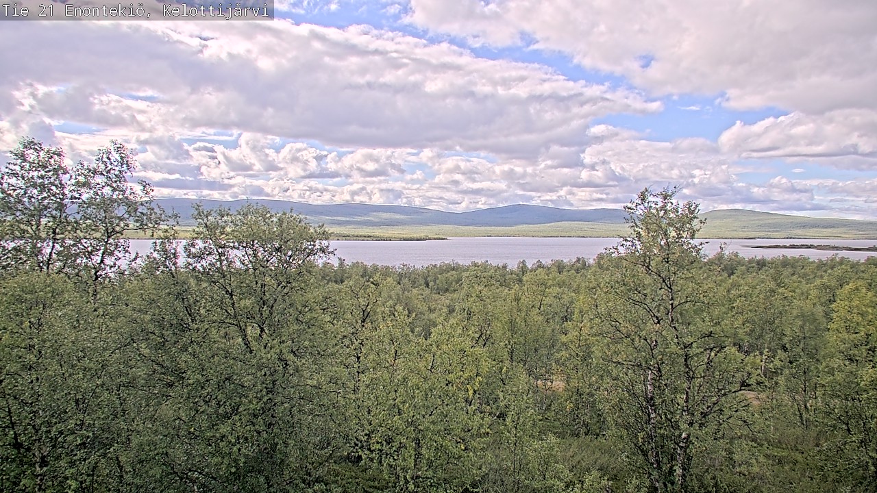Weather Camera Image Road 21 Enontekiö, Kelottijärvi, Enontekiö, Lappi