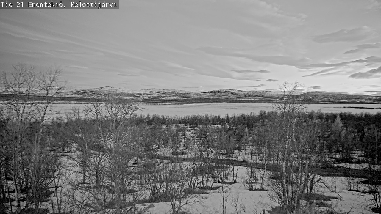 Weather Camera Image Väg 21 Enontekiö, Kelottijärvi, Enontekiö, Lappi