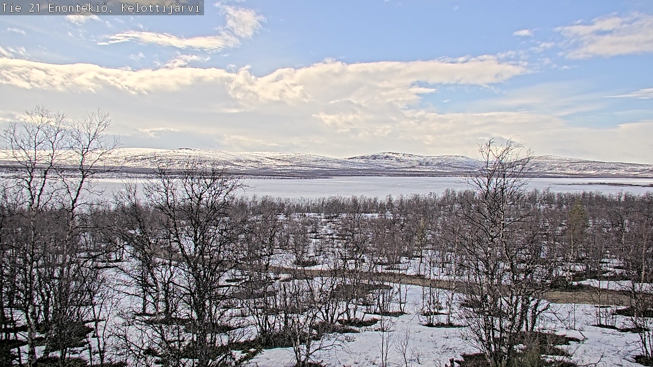 Weather Camera Image Väg 21 Enontekiö, Kelottijärvi, Enontekiö, Lappi
