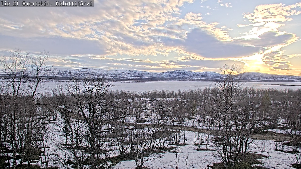 Weather Camera Image Väg 21 Enontekiö, Kelottijärvi, Enontekiö, Lappi