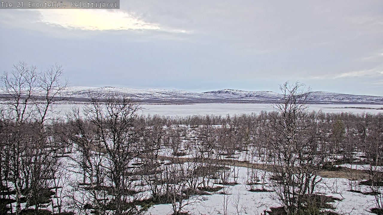Weather Camera Image Väg 21 Enontekiö, Kelottijärvi, Enontekiö, Lappi
