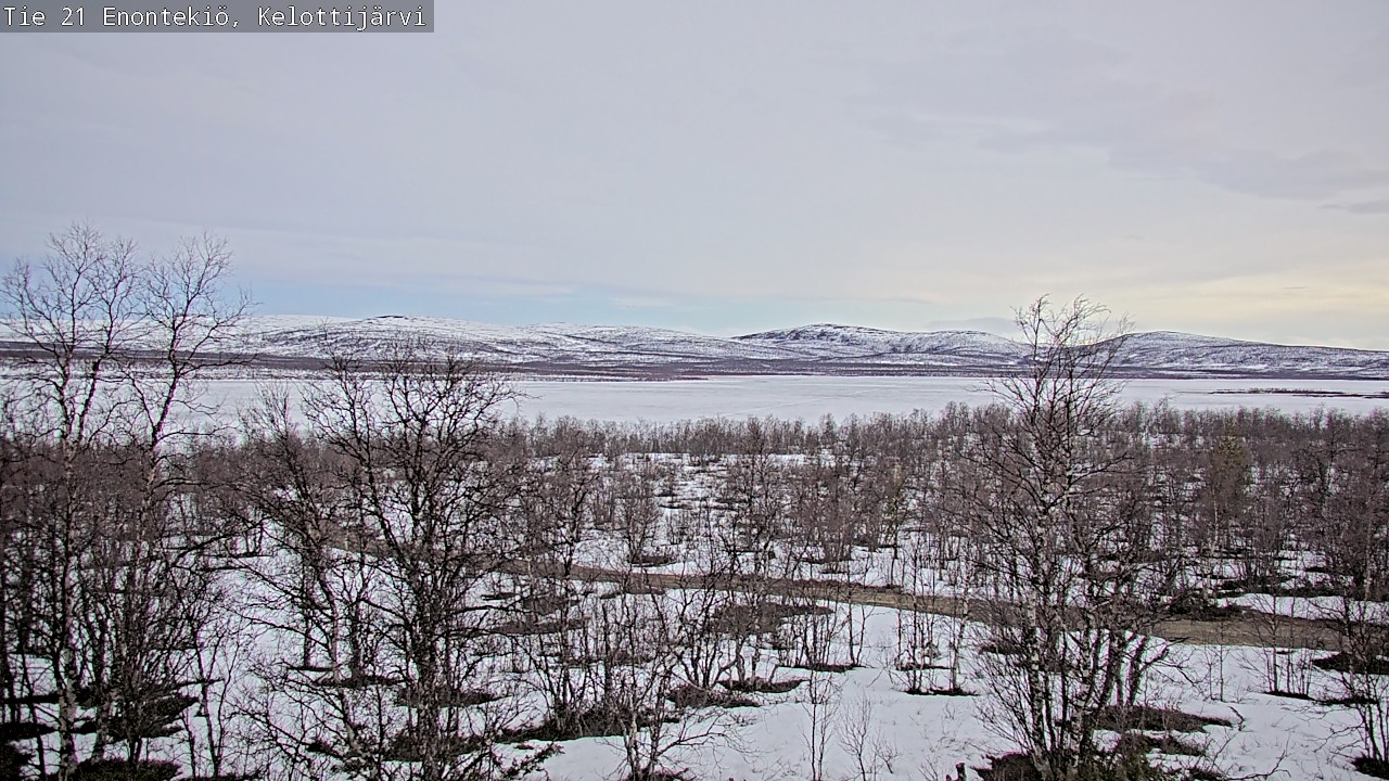 Weather Camera Image Väg 21 Enontekiö, Kelottijärvi, Enontekiö, Lappi