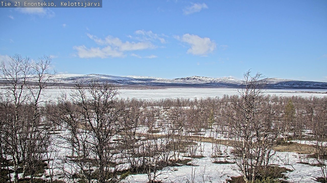 Weather Camera Image Road 21 Enontekiö, Kelottijärvi, Enontekiö, Lappi