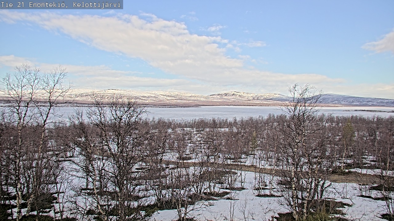 Weather Camera Image Road 21 Enontekiö, Kelottijärvi, Enontekiö, Lappi