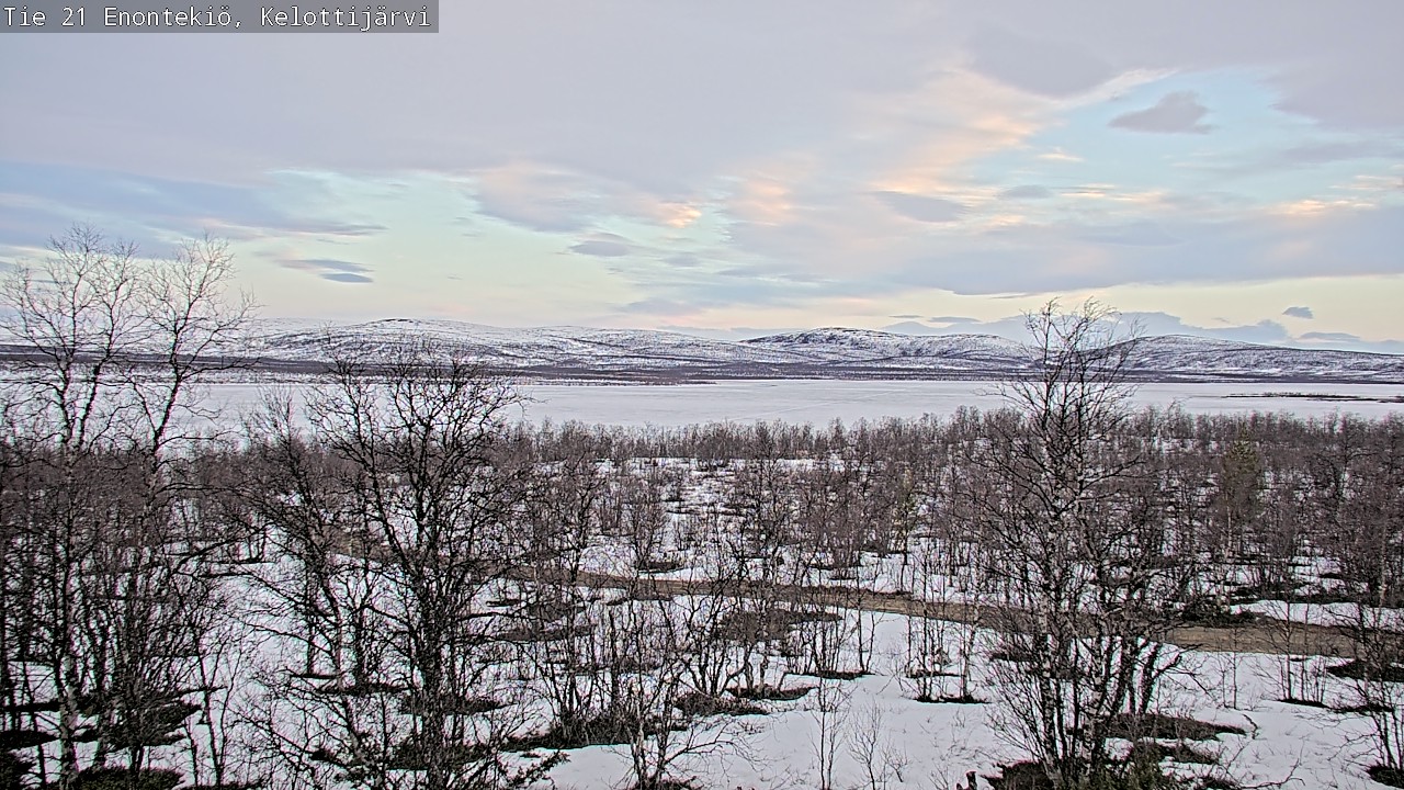 Weather Camera Image Väg 21 Enontekiö, Kelottijärvi, Enontekiö, Lappi