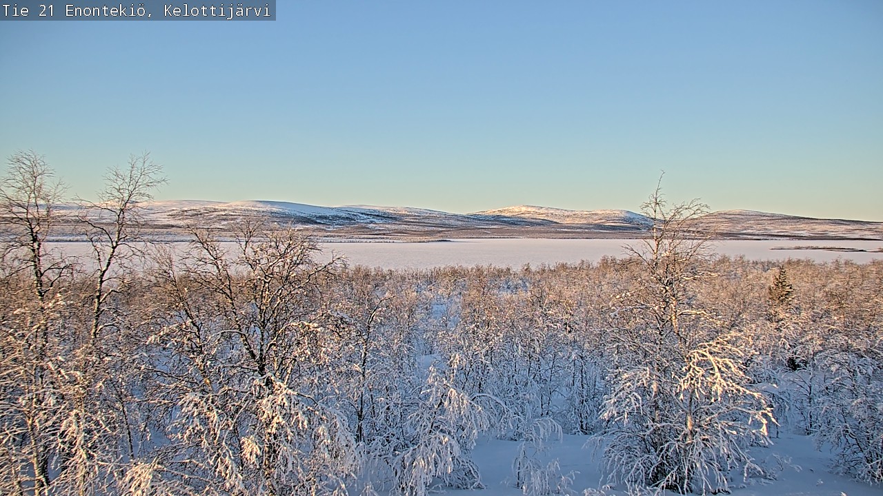 Weather Camera Image Väg 21 Enontekiö, Kelottijärvi, Enontekiö, Lappi