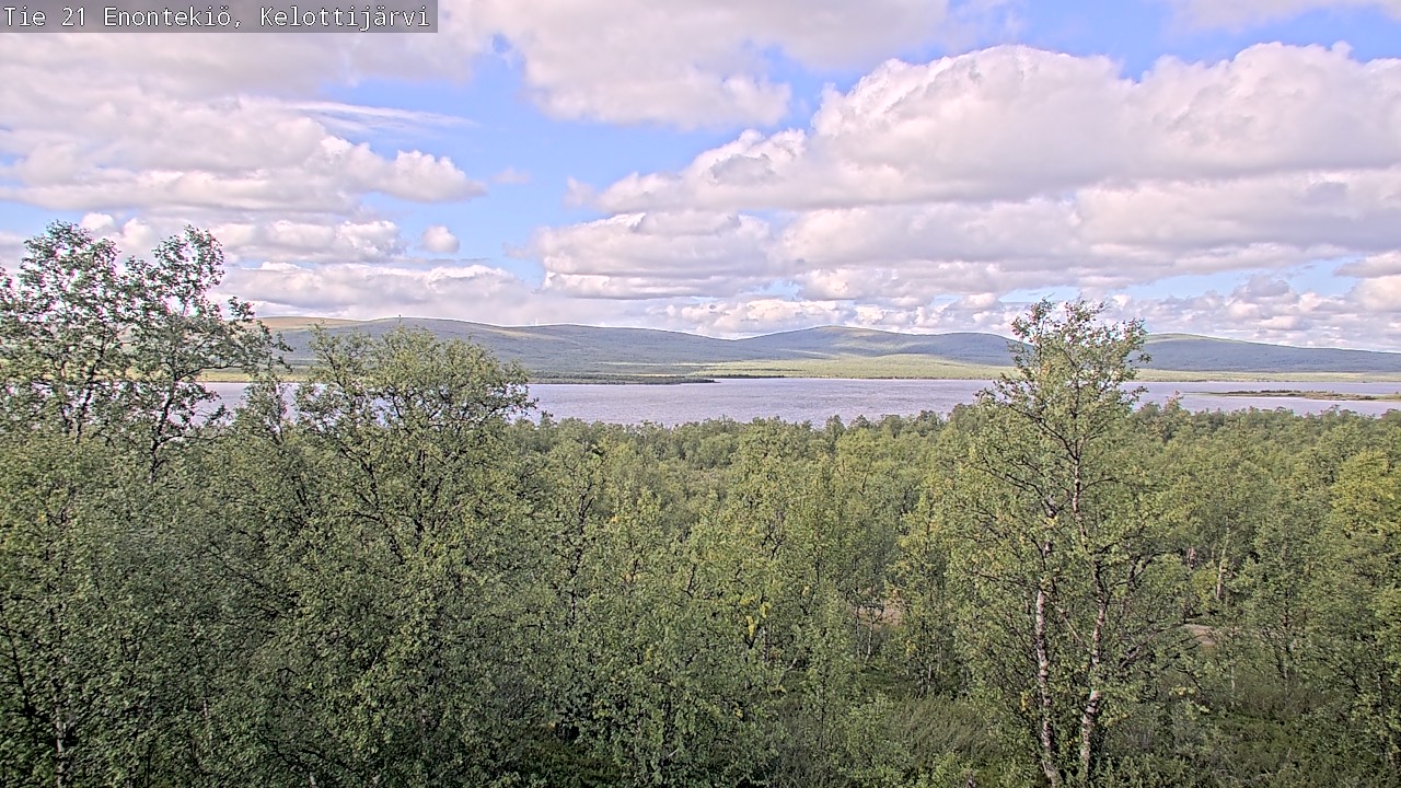 Weather Camera Image Väg 21 Enontekiö, Kelottijärvi, Enontekiö, Lappi