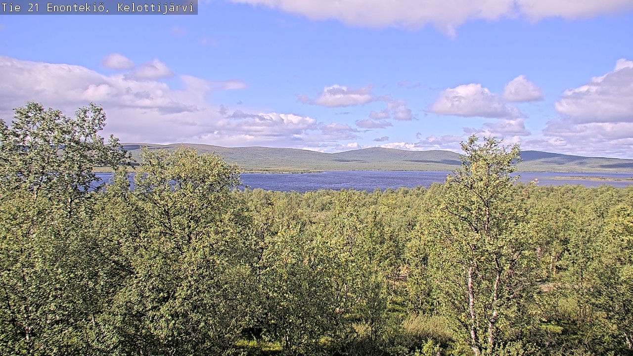 Weather Camera Image Väg 21 Enontekiö, Kelottijärvi, Enontekiö, Lappi