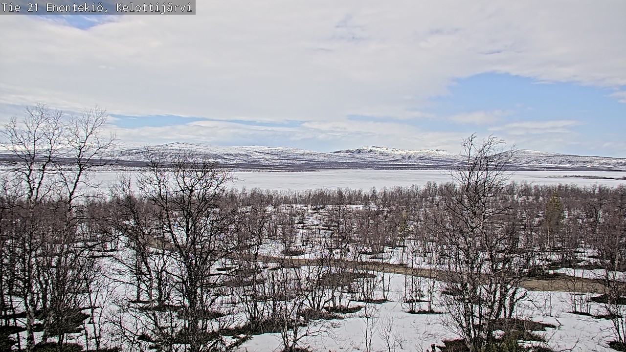 Weather Camera Image Väg 21 Enontekiö, Kelottijärvi, Enontekiö, Lappi