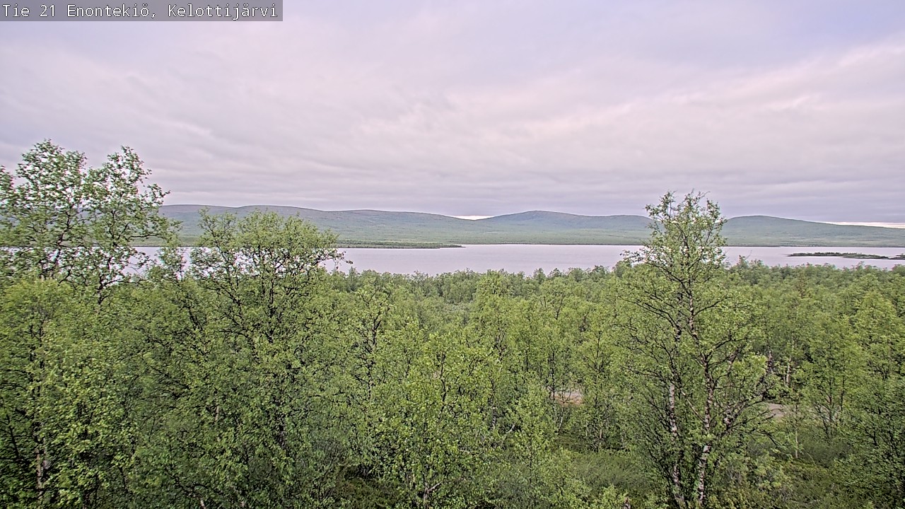 Weather Camera Image Road 21 Enontekiö, Kelottijärvi, Enontekiö, Lappi