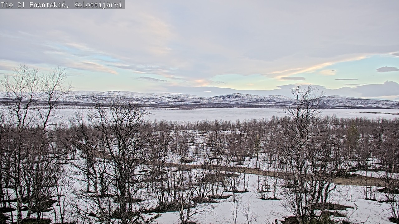 Weather Camera Image Väg 21 Enontekiö, Kelottijärvi, Enontekiö, Lappi