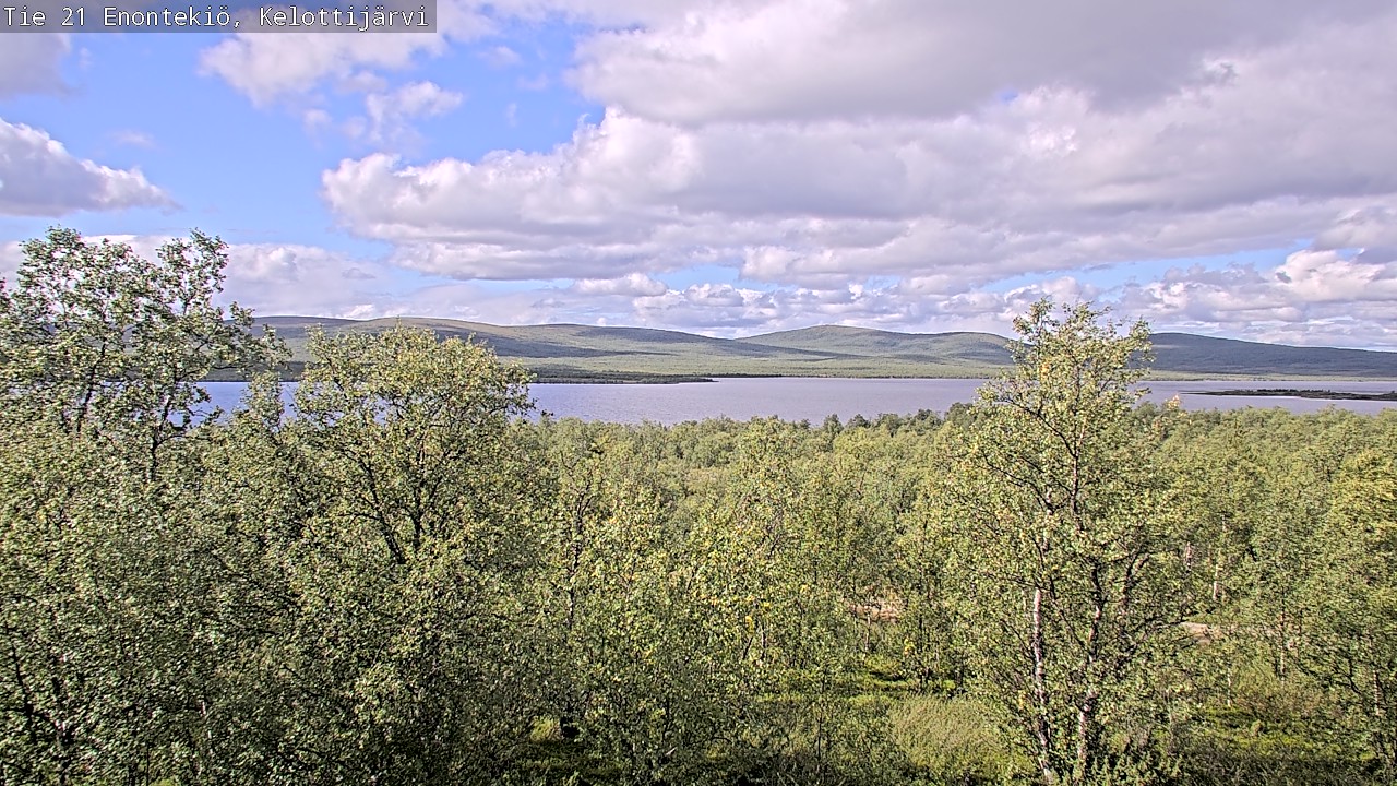 Weather Camera Image Väg 21 Enontekiö, Kelottijärvi, Enontekiö, Lappi