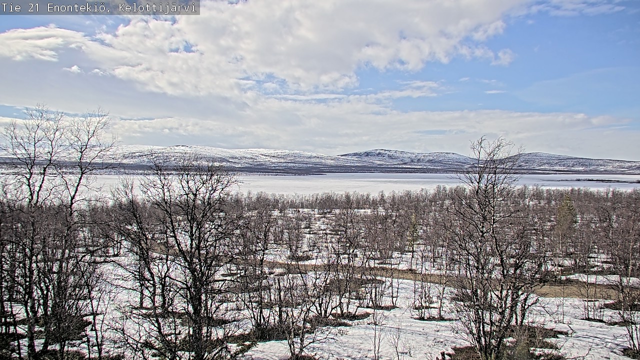 Weather Camera Image Väg 21 Enontekiö, Kelottijärvi, Enontekiö, Lappi