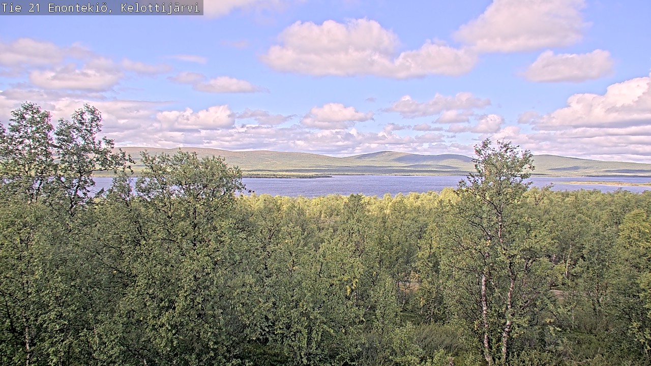 Weather Camera Image Väg 21 Enontekiö, Kelottijärvi, Enontekiö, Lappi