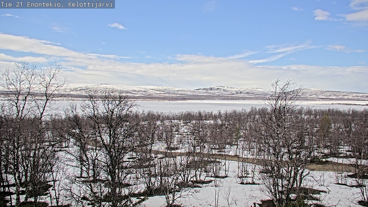 Weather Camera Image Väg 21 Enontekiö, Kelottijärvi, Enontekiö, Lappi