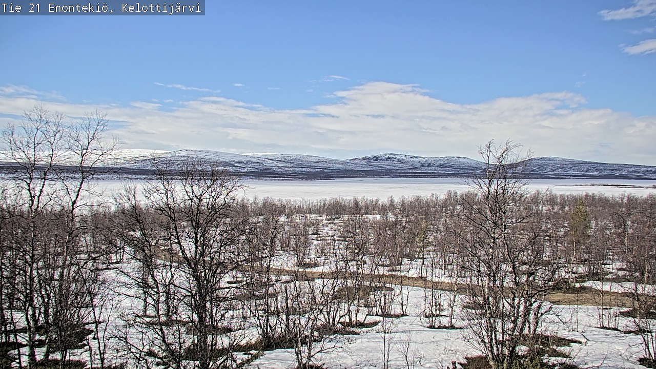 Weather Camera Image Väg 21 Enontekiö, Kelottijärvi, Enontekiö, Lappi