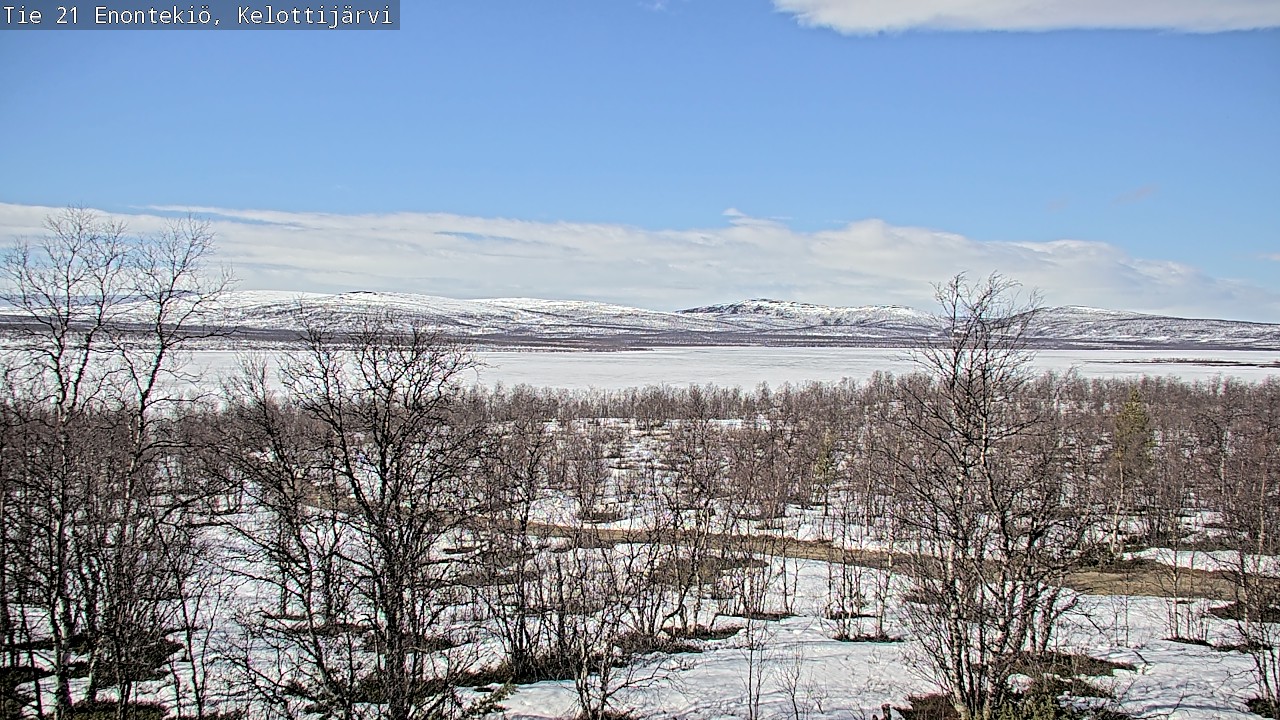 Weather Camera Image Väg 21 Enontekiö, Kelottijärvi, Enontekiö, Lappi