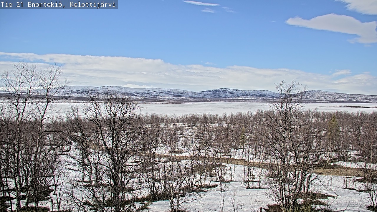 Weather Camera Image Väg 21 Enontekiö, Kelottijärvi, Enontekiö, Lappi