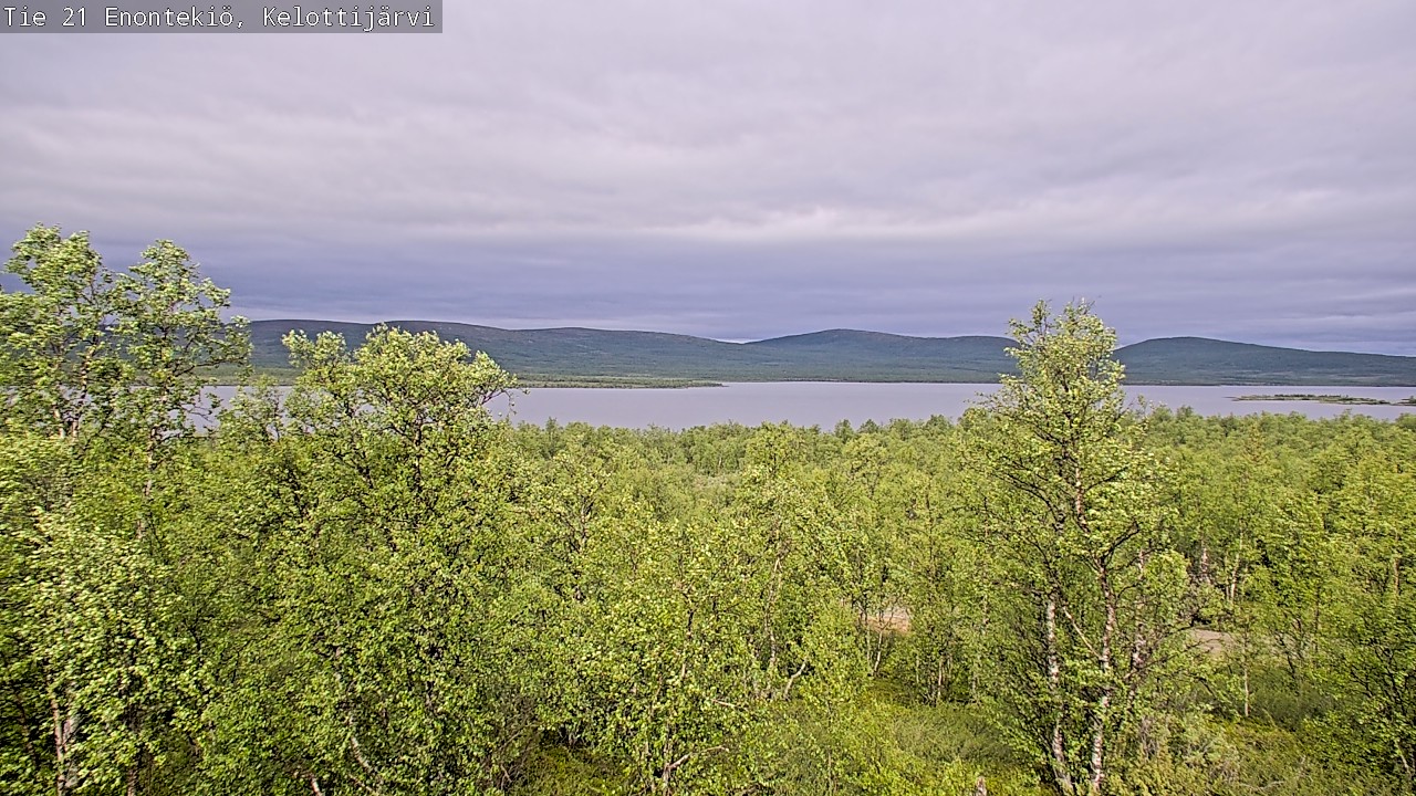 Weather Camera Image Road 21 Enontekiö, Kelottijärvi, Enontekiö, Lappi