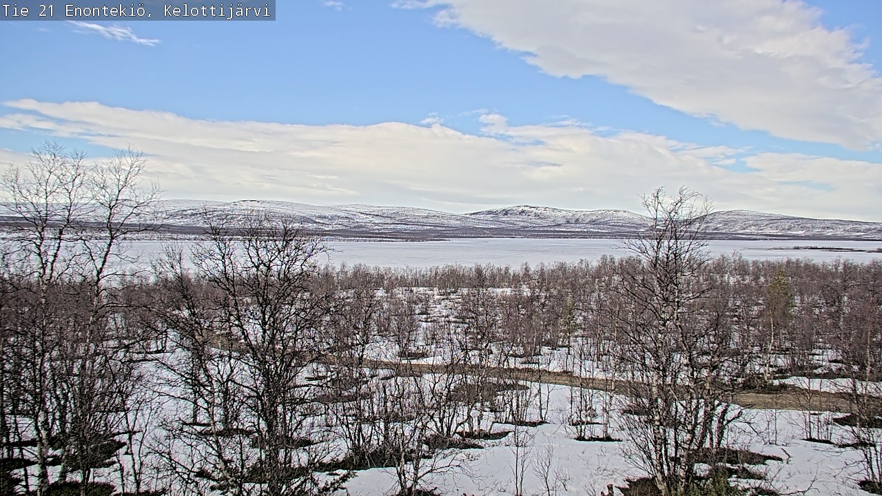 Weather Camera Image Väg 21 Enontekiö, Kelottijärvi, Enontekiö, Lappi
