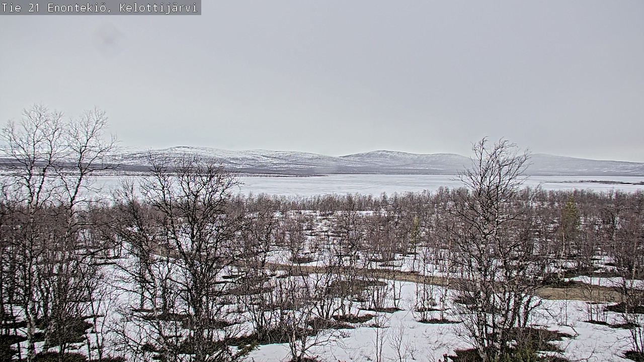 Weather Camera Image Väg 21 Enontekiö, Kelottijärvi, Enontekiö, Lappi