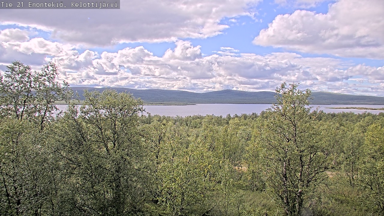Weather Camera Image Road 21 Enontekiö, Kelottijärvi, Enontekiö, Lappi