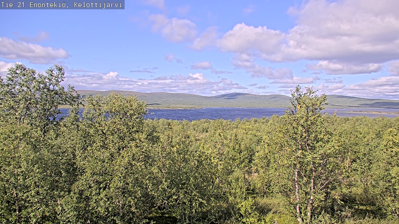 Weather Camera Image Road 21 Enontekiö, Kelottijärvi, Enontekiö, Lappi