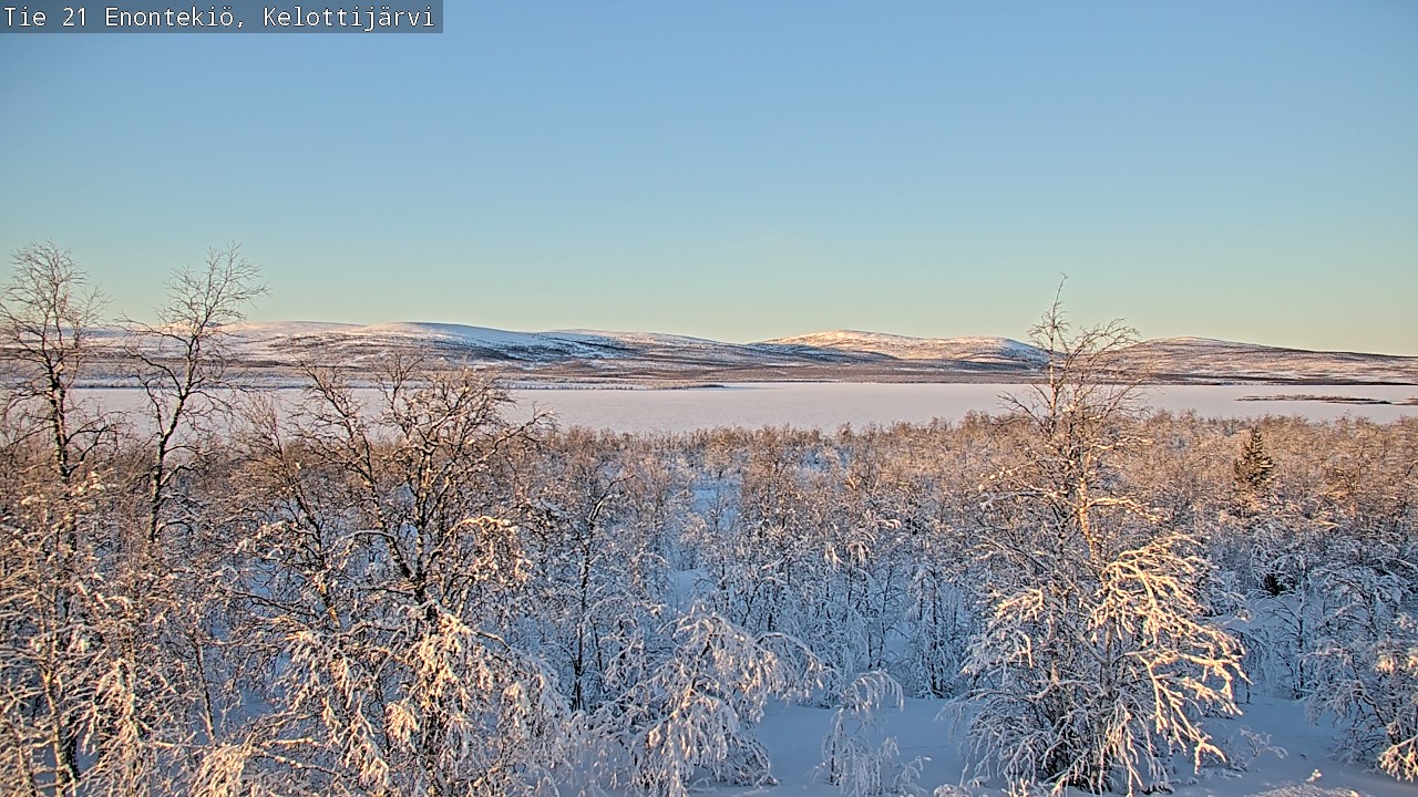 Weather Camera Image Väg 21 Enontekiö, Kelottijärvi, Enontekiö, Lappi