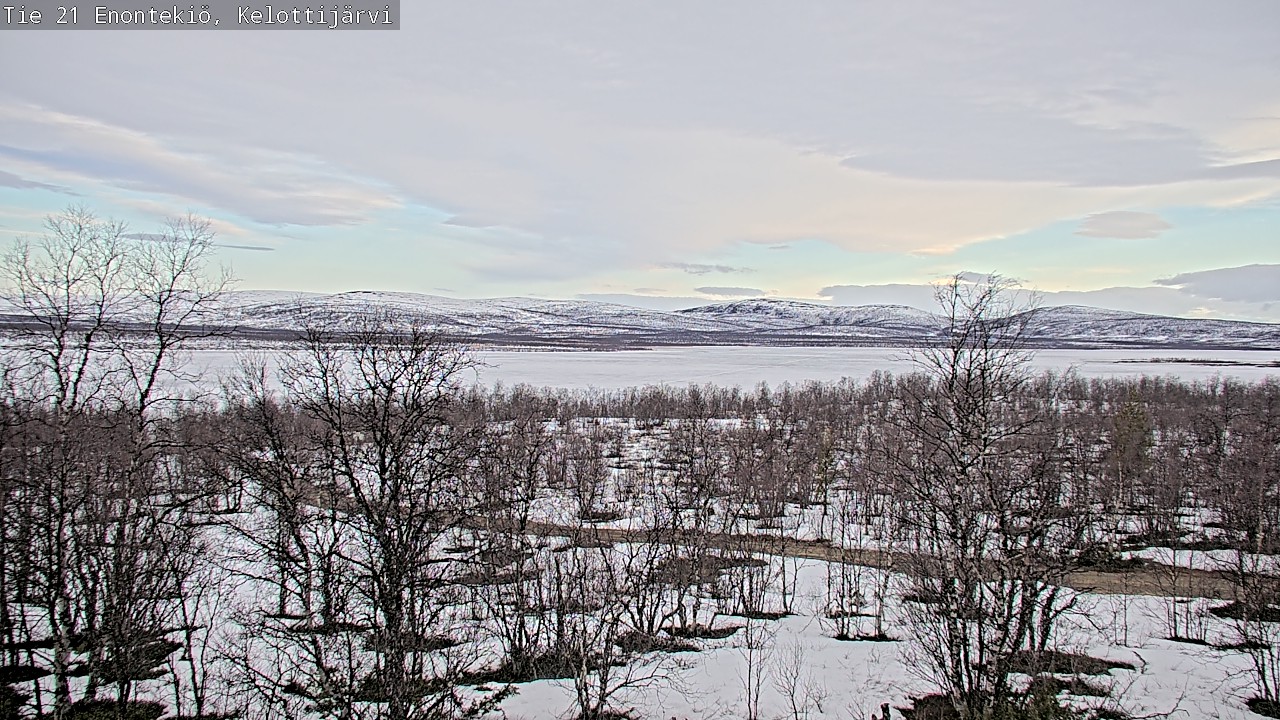 Weather Camera Image Väg 21 Enontekiö, Kelottijärvi, Enontekiö, Lappi