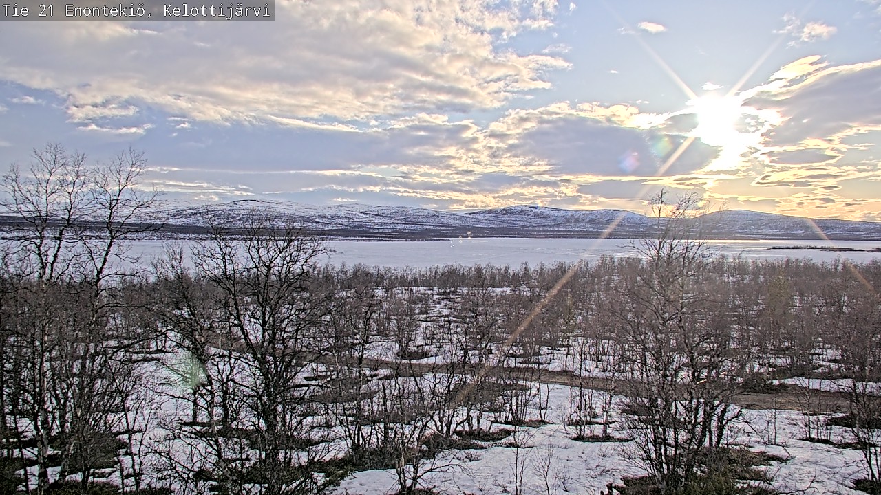 Weather Camera Image Väg 21 Enontekiö, Kelottijärvi, Enontekiö, Lappi