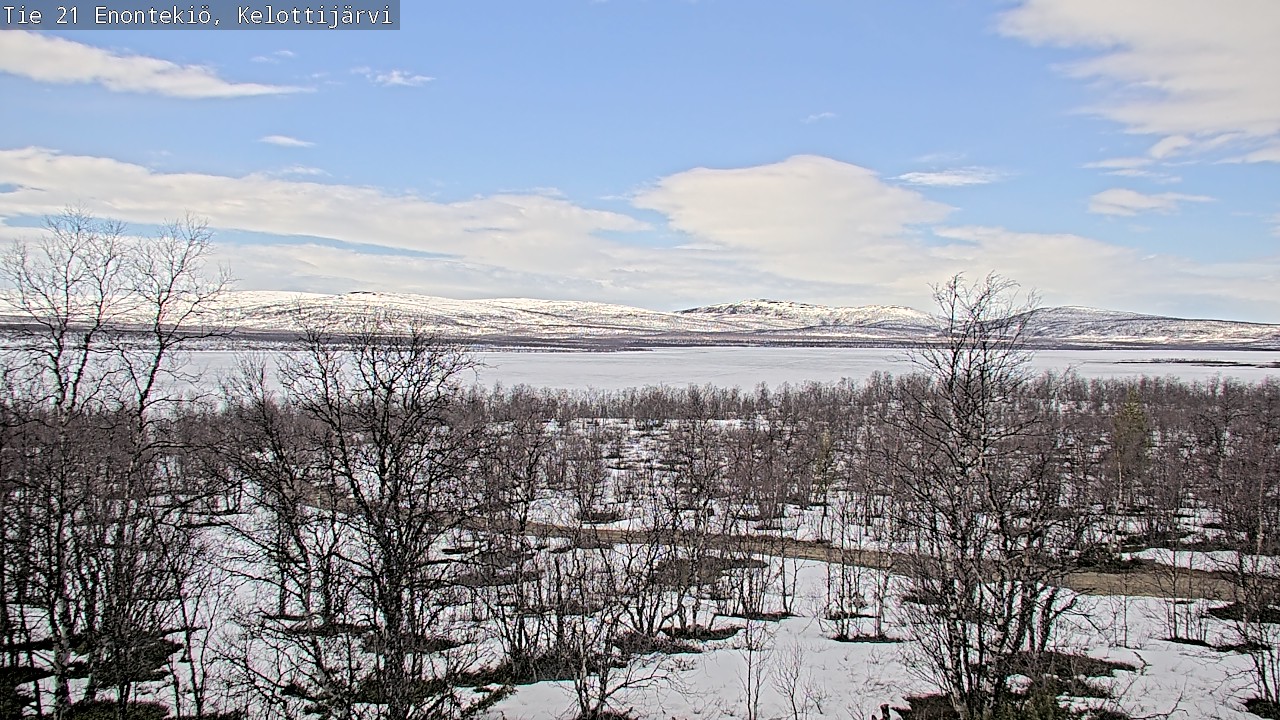 Weather Camera Image Väg 21 Enontekiö, Kelottijärvi, Enontekiö, Lappi