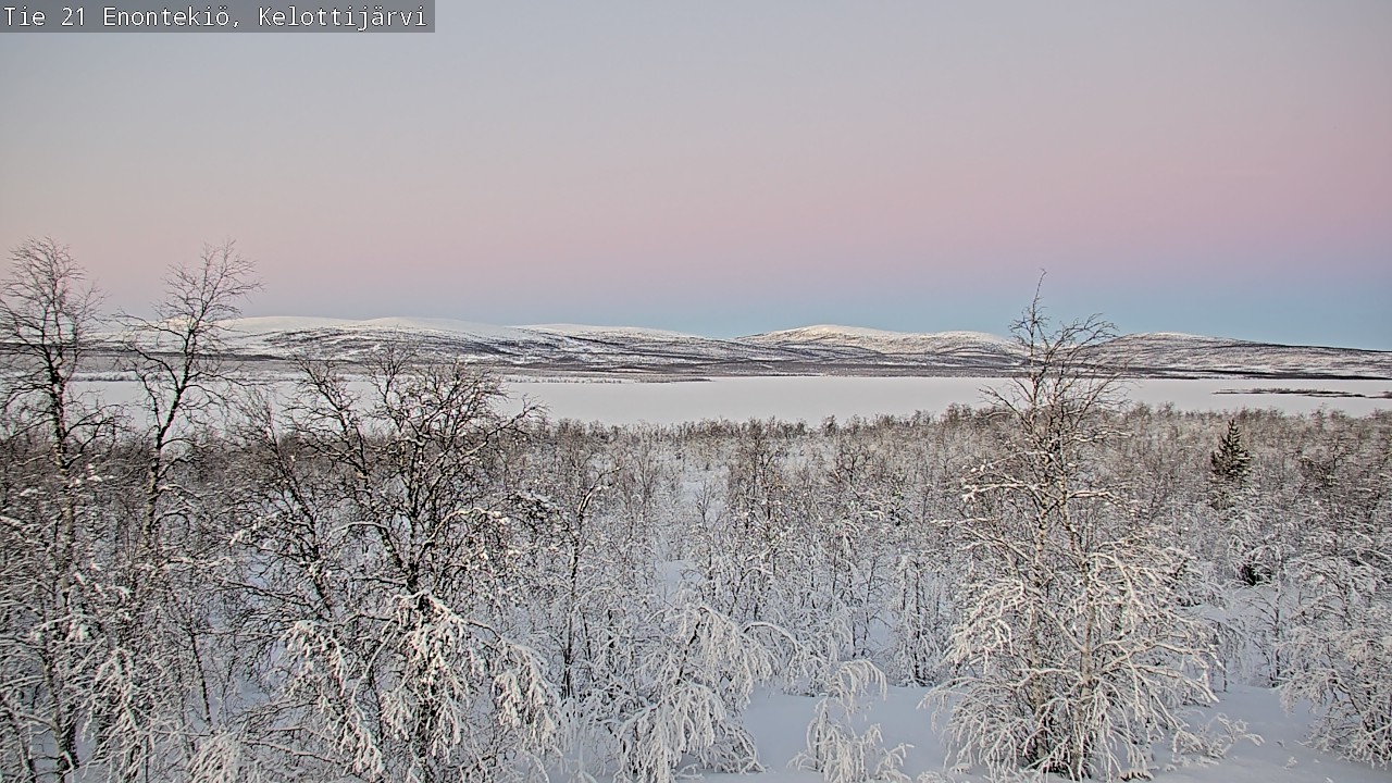 Weather Camera Image Väg 21 Enontekiö, Kelottijärvi, Enontekiö, Lappi