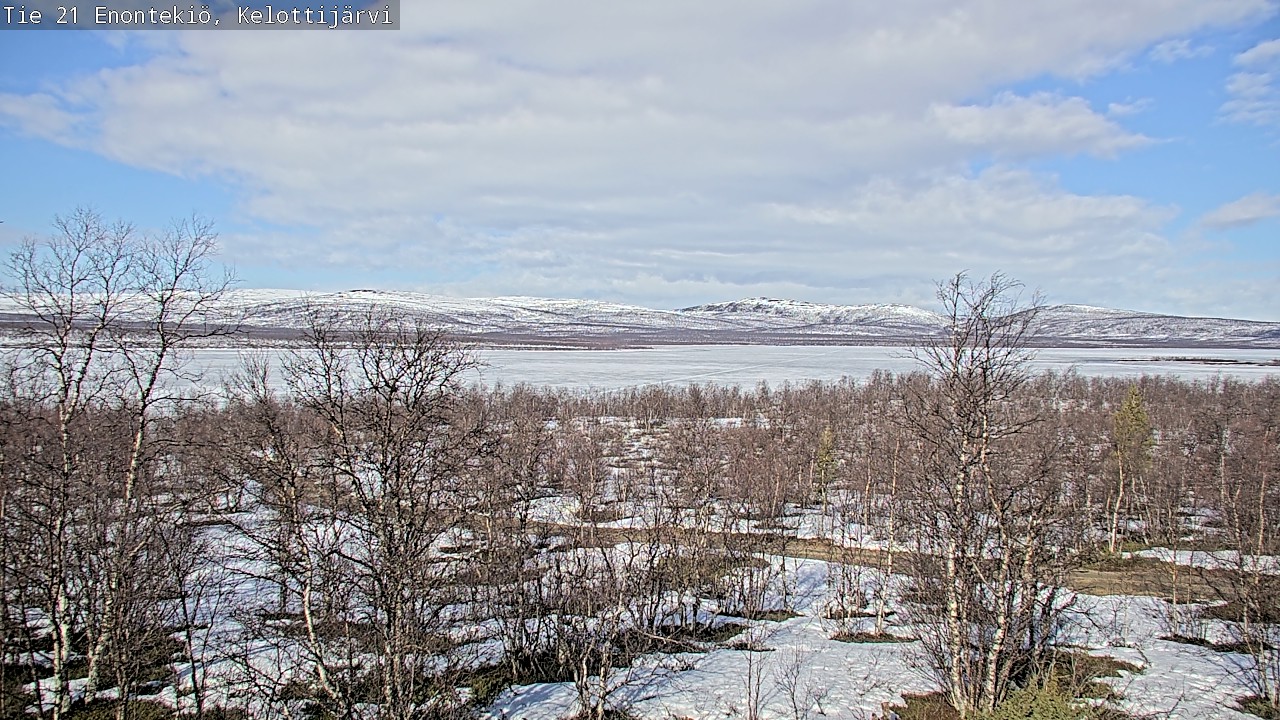 Weather Camera Image Road 21 Enontekiö, Kelottijärvi, Enontekiö, Lappi