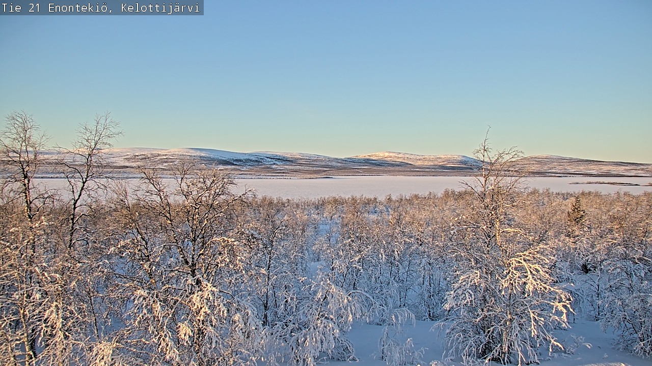 Weather Camera Image Väg 21 Enontekiö, Kelottijärvi, Enontekiö, Lappi