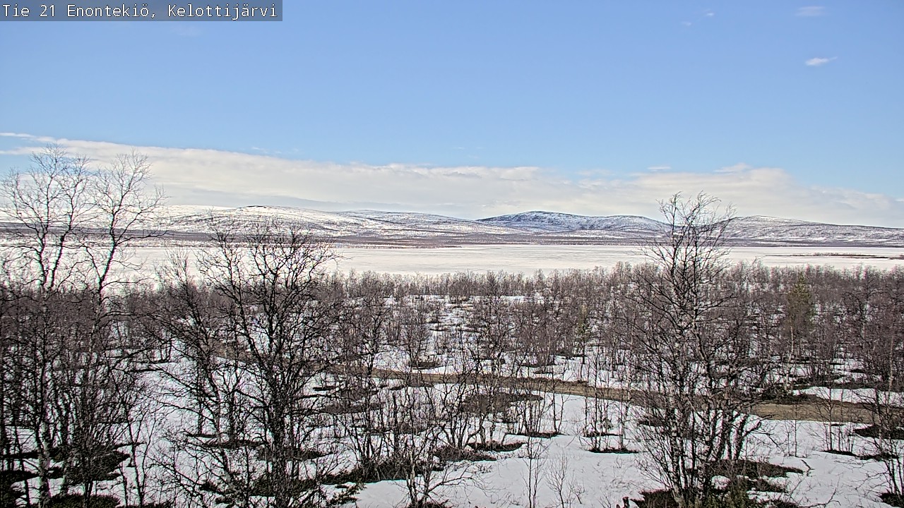 Weather Camera Image Väg 21 Enontekiö, Kelottijärvi, Enontekiö, Lappi