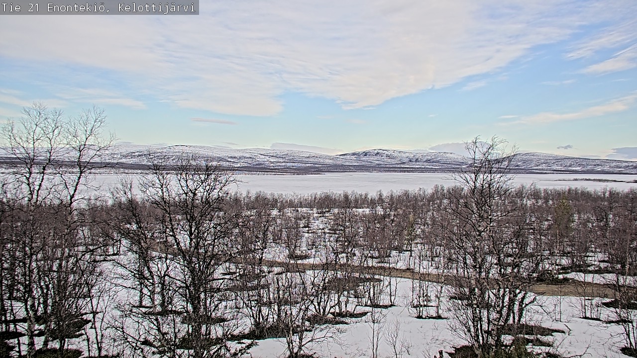 Weather Camera Image Väg 21 Enontekiö, Kelottijärvi, Enontekiö, Lappi