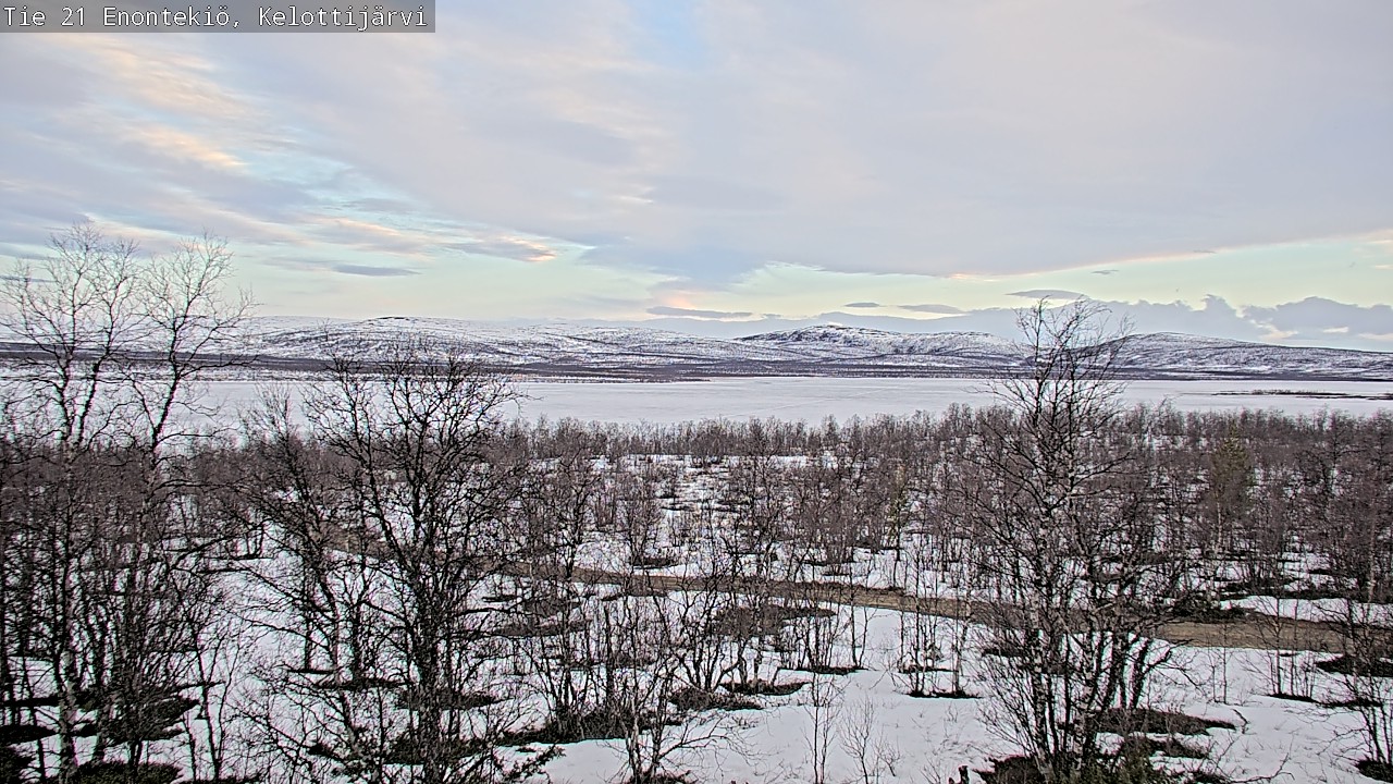 Weather Camera Image Väg 21 Enontekiö, Kelottijärvi, Enontekiö, Lappi