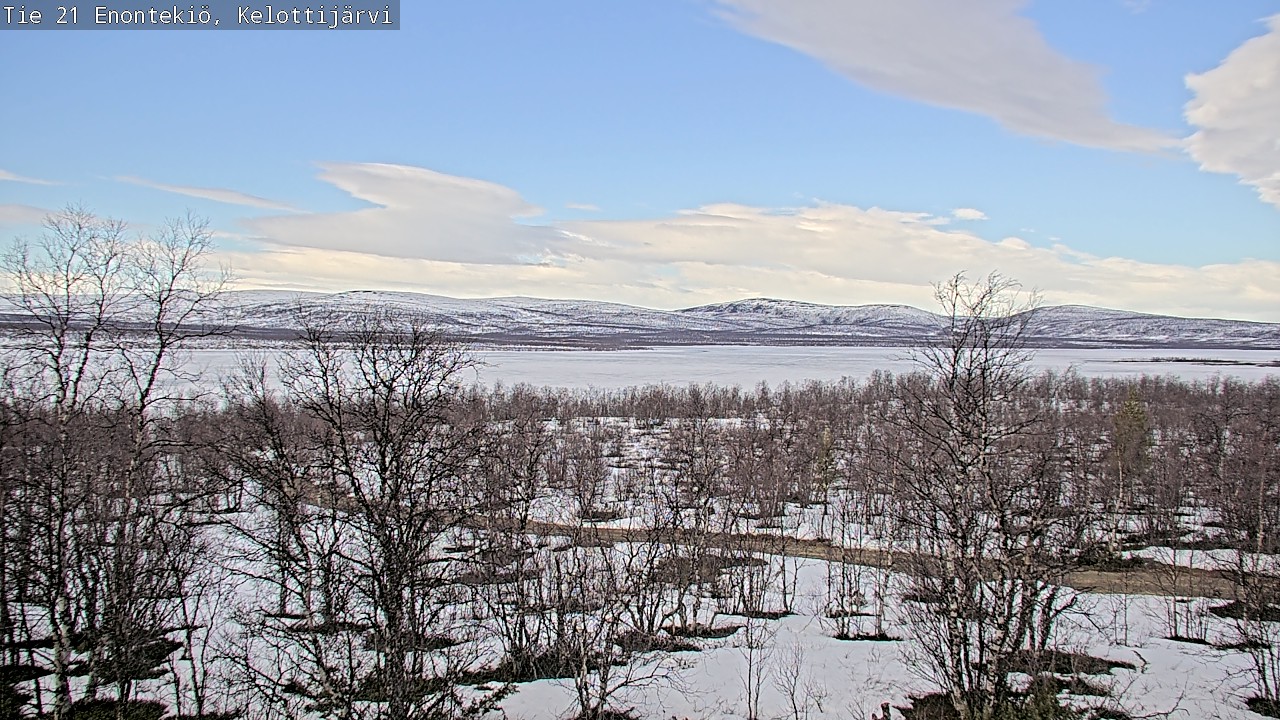 Weather Camera Image Väg 21 Enontekiö, Kelottijärvi, Enontekiö, Lappi