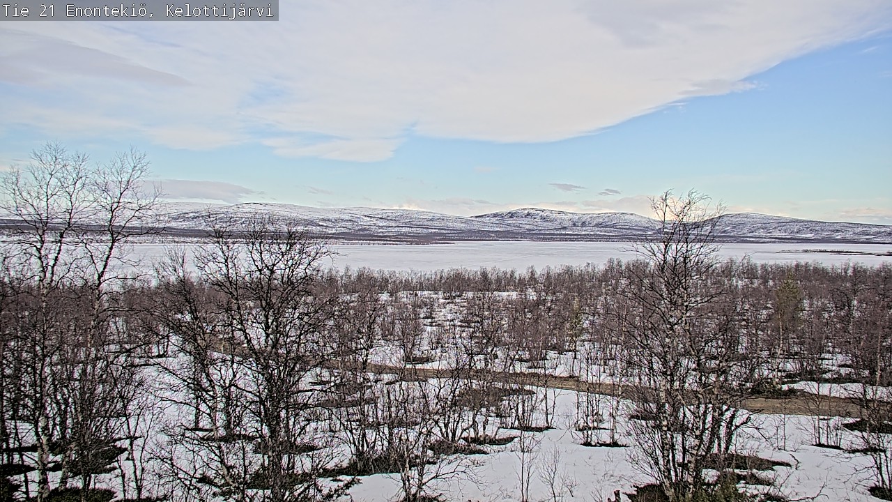 Weather Camera Image Väg 21 Enontekiö, Kelottijärvi, Enontekiö, Lappi