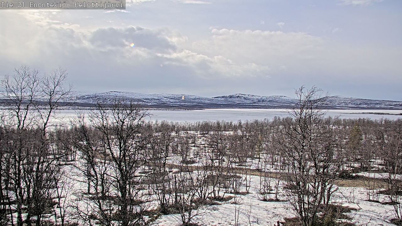 Weather Camera Image Väg 21 Enontekiö, Kelottijärvi, Enontekiö, Lappi