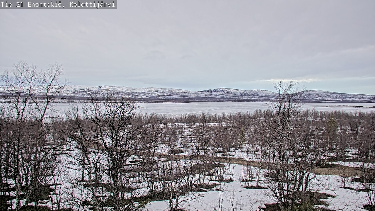 Weather Camera Image Väg 21 Enontekiö, Kelottijärvi, Enontekiö, Lappi