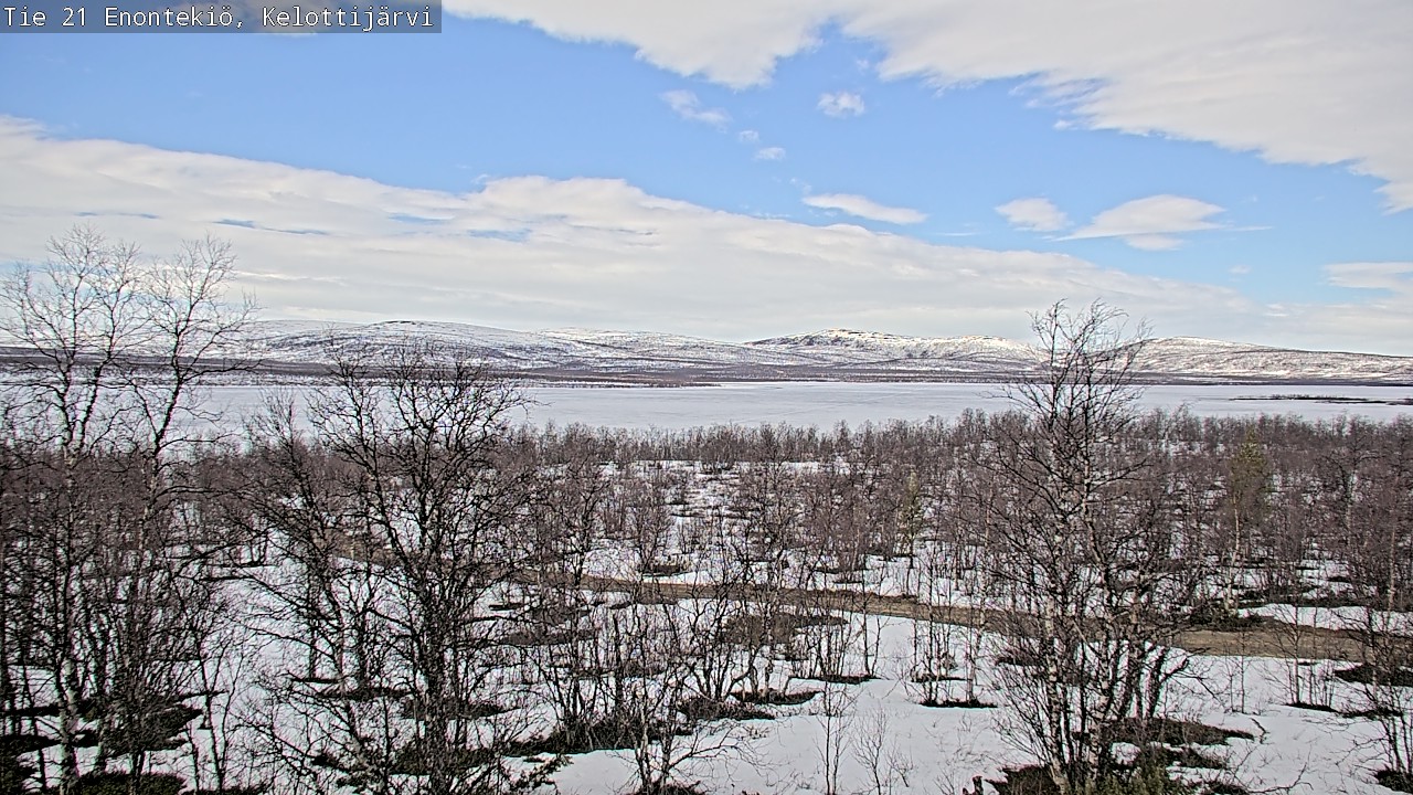 Weather Camera Image Väg 21 Enontekiö, Kelottijärvi, Enontekiö, Lappi