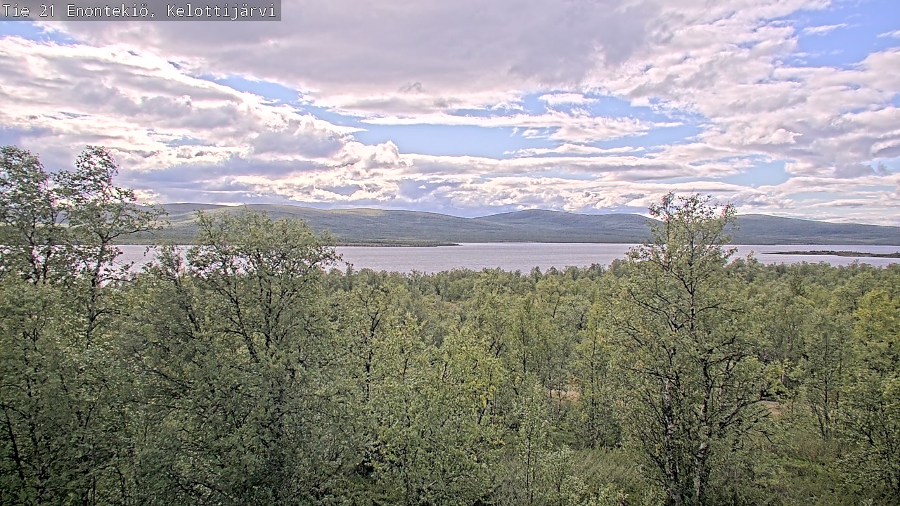 Weather Camera Image Road 21 Enontekiö, Kelottijärvi, Enontekiö, Lappi