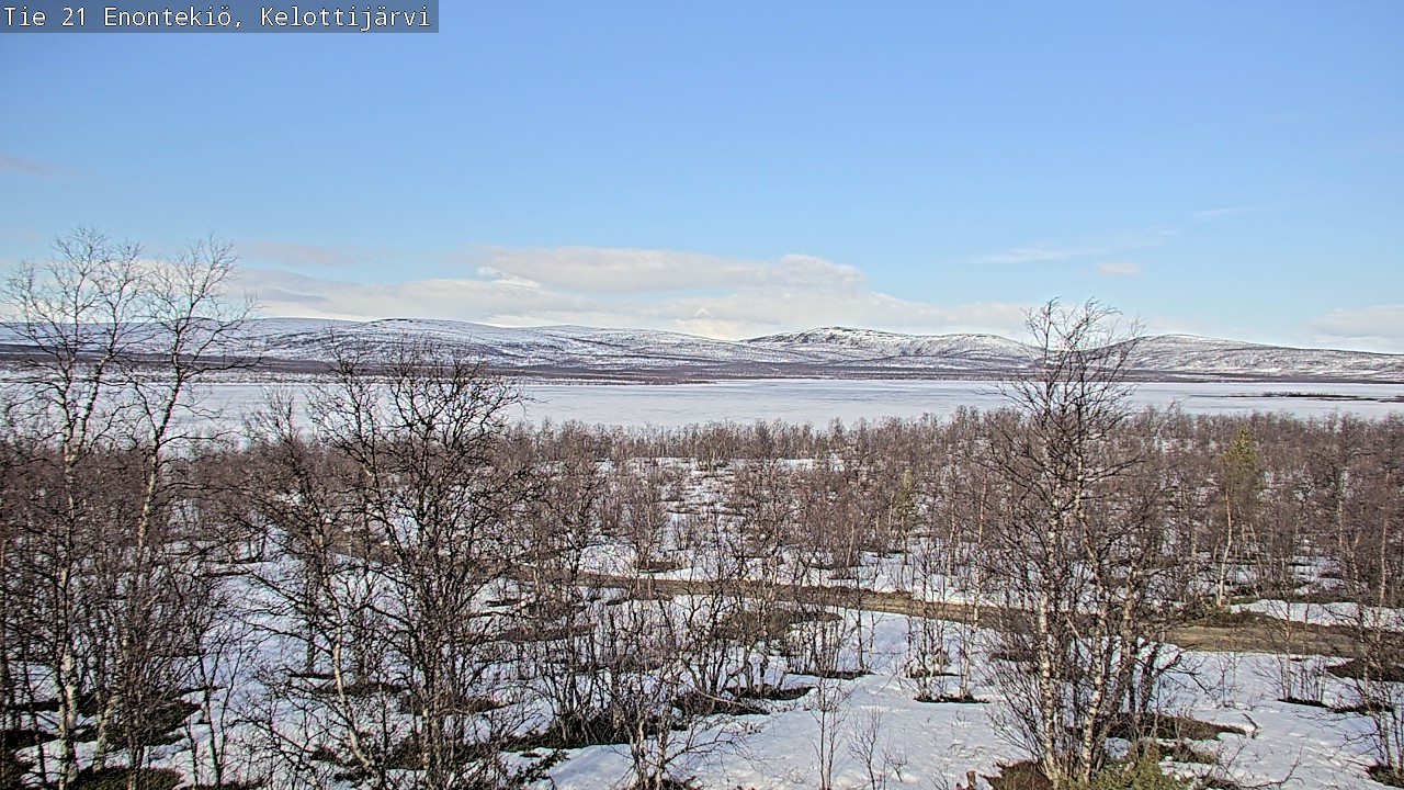 Weather Camera Image Väg 21 Enontekiö, Kelottijärvi, Enontekiö, Lappi