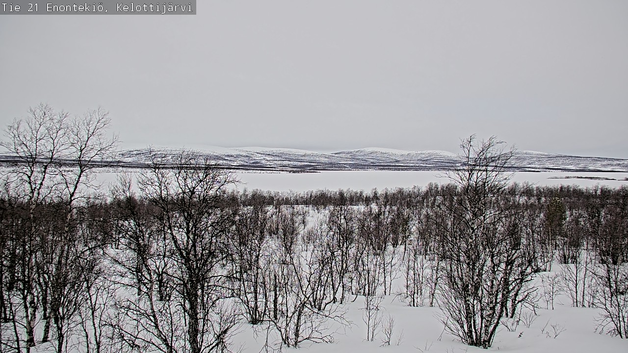 Weather Camera Image Road 21 Enontekiö, Kelottijärvi, Enontekiö, Lappi