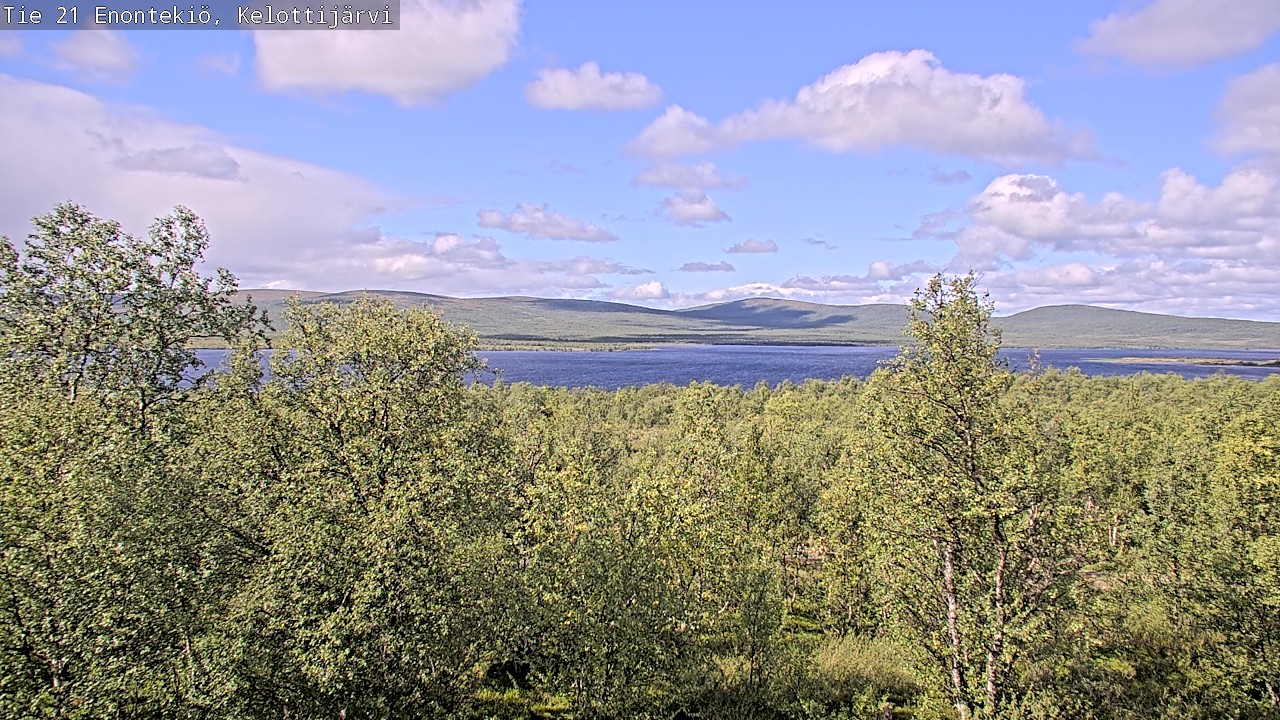 Weather Camera Image Väg 21 Enontekiö, Kelottijärvi, Enontekiö, Lappi