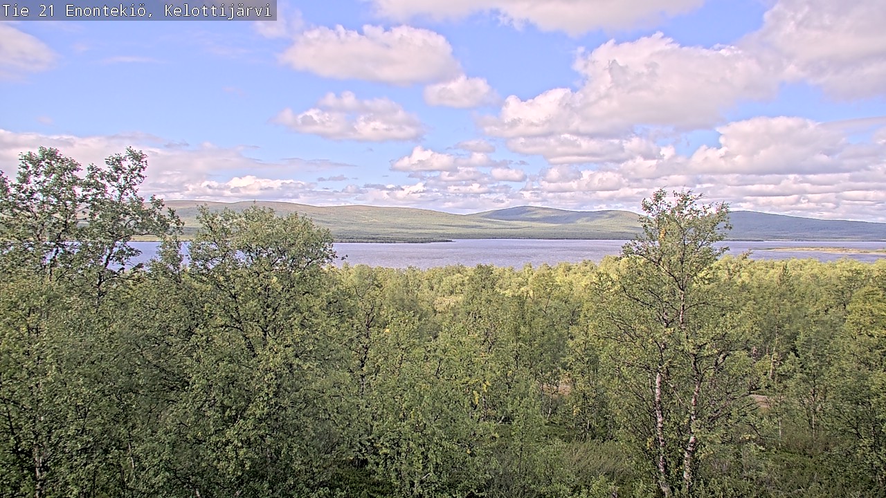 Weather Camera Image Väg 21 Enontekiö, Kelottijärvi, Enontekiö, Lappi